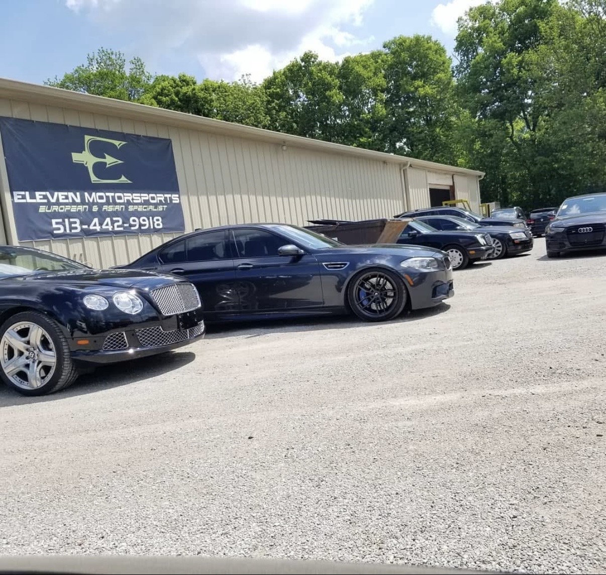 Bentley and BMW M5 at Eleven Motorsports